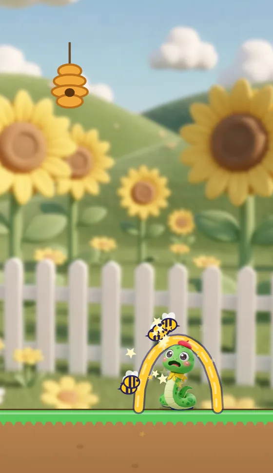 A crayon dome protecting Noodle from bees